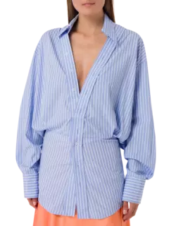 قميص كبير الحجم بخصر مشدود