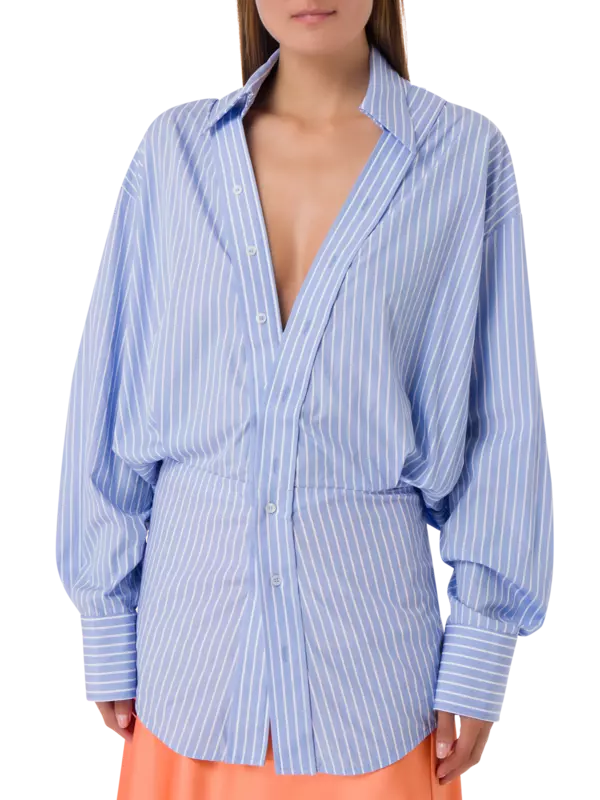 قميص كبير الحجم بخصر مشدود