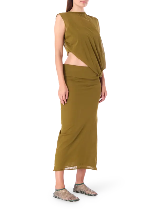 فستان سلايد بتصميم تيشرت منسدل