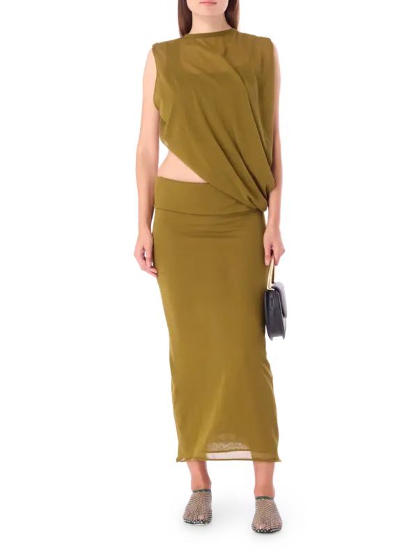 فستان سلايد بتصميم تيشرت منسدل