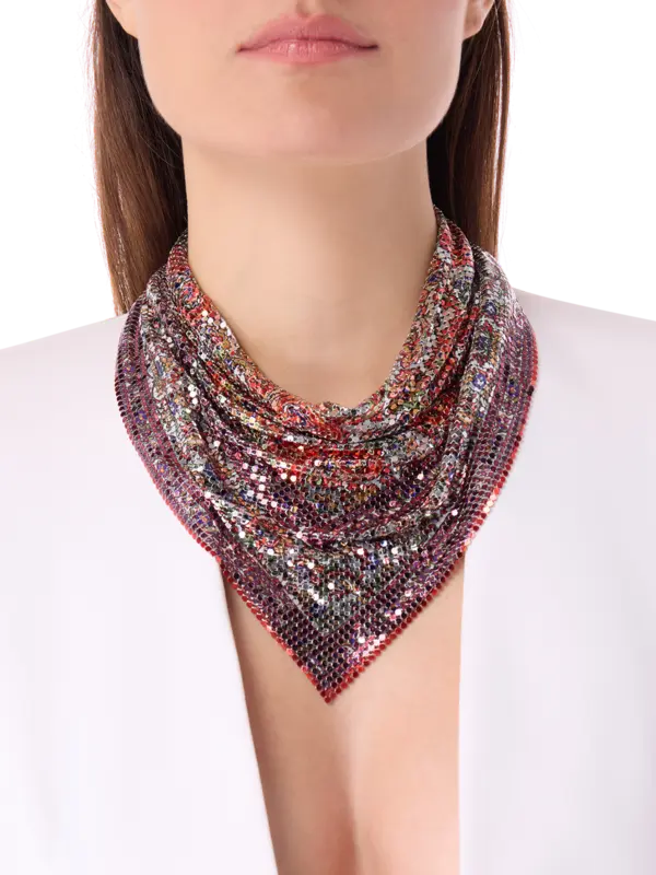 وشاح شبكي معدني بنقشة بيزلي