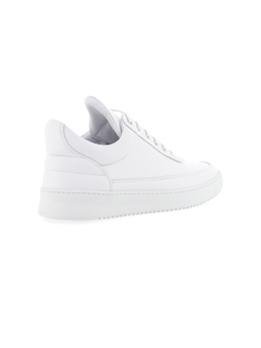 White Low Top Ripple Nappa Sneakers