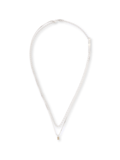 Double Necklace With Opal Pendant