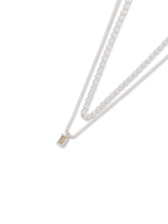 Double Necklace With Opal Pendant
