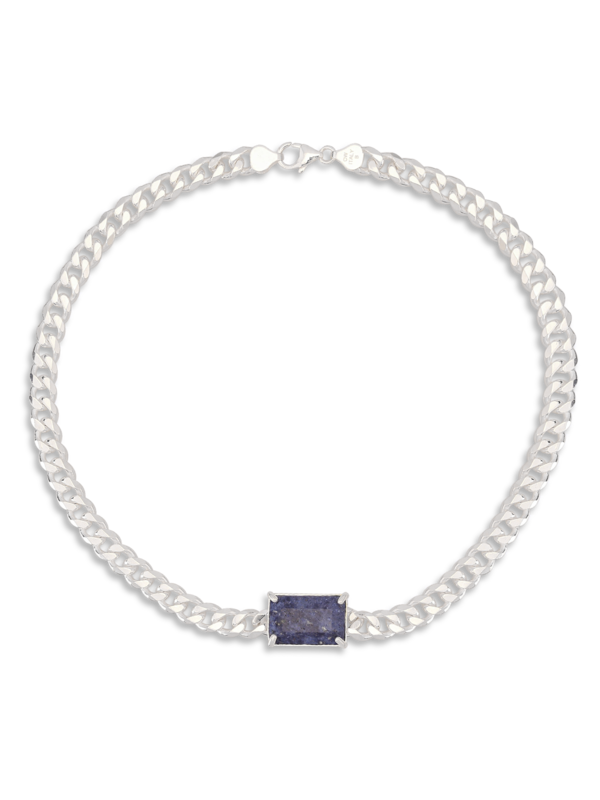 Chain Choker With Malachite Pendant