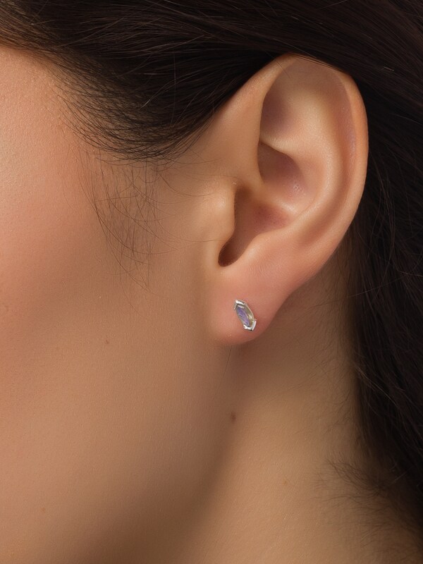 Warped Marquis Stud Earrings