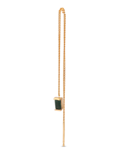 Threader Earring With Malachite
