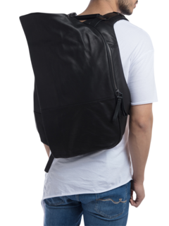 Asymmetric Backpack with Monochrome Detailing