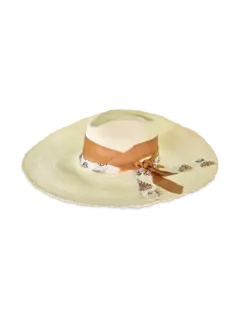 Long Brim Aguacate Hat With Italian Bow