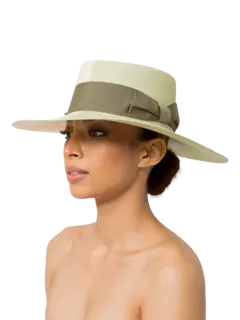 Two Tone Long Brim Cordovan Hat