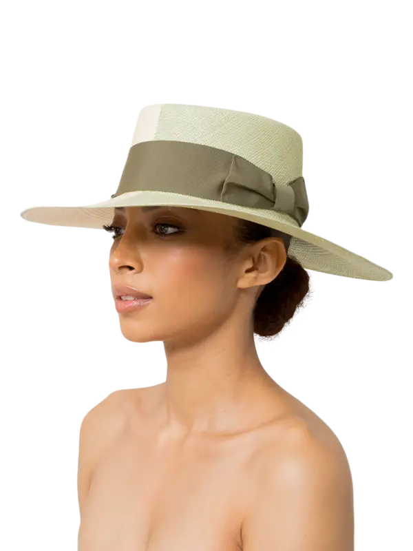 Two Tone Long Brim Cordovan Hat