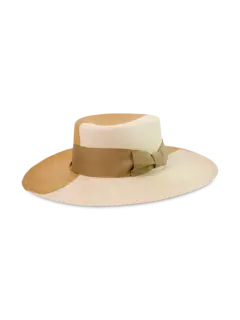 Two Tone Long Brim Cordovan Hat