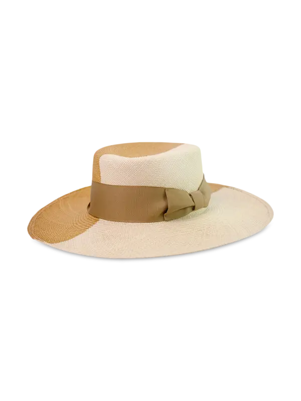 Two Tone Long Brim Cordovan Hat