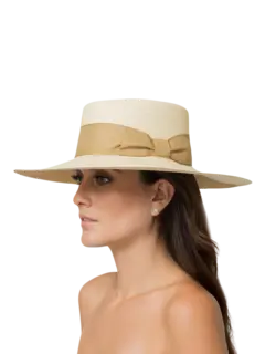 Two Tone Long Brim Cordovan Hat