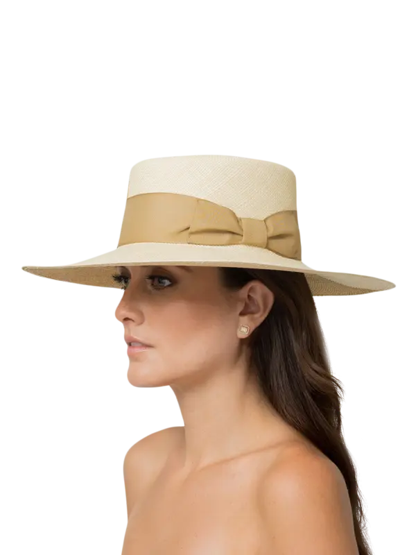 Two Tone Long Brim Cordovan Hat