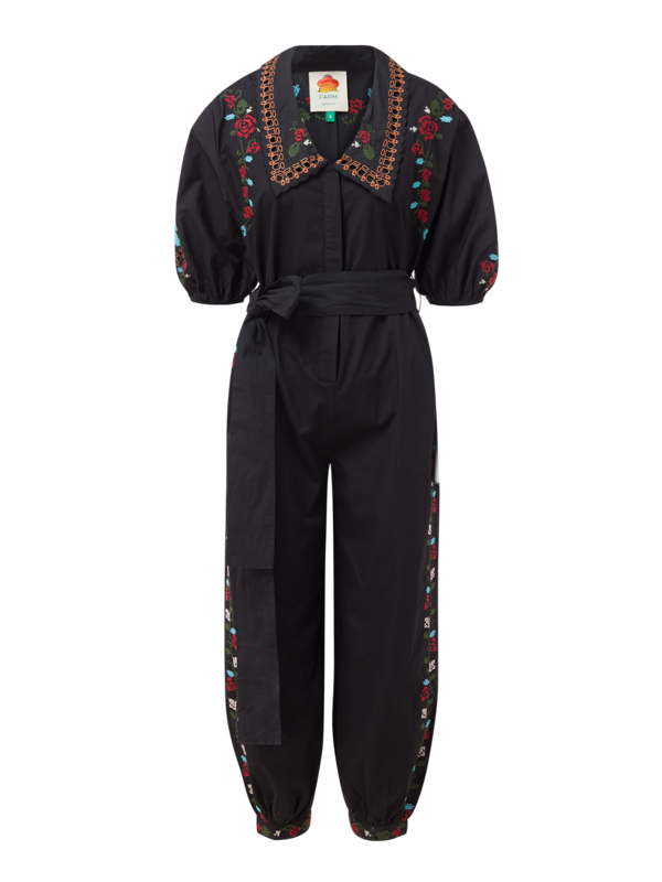 Cross-Stitch Embroidered Jumpsuit