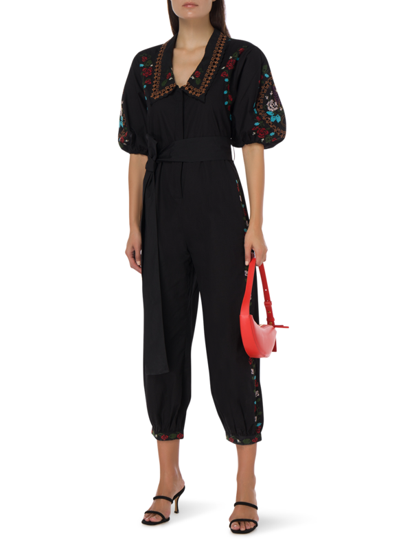 Cross-Stitch Embroidered Jumpsuit