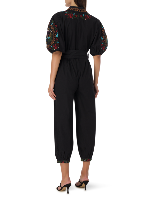 Cross-Stitch Embroidered Jumpsuit