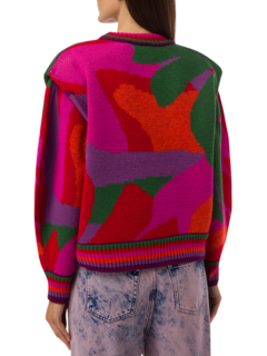 Abstract Scarf Sweater