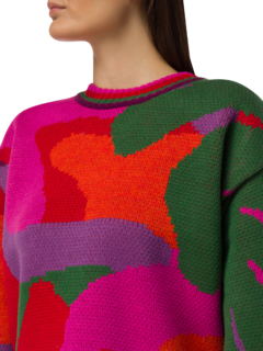 Abstract Scarf Sweater