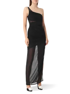 Moni Sheer Gauze One Shoulder Maxi Dress