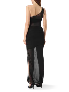 Moni Sheer Gauze One Shoulder Maxi Dress