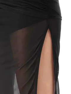 Moni Sheer Gauze One Shoulder Maxi Dress