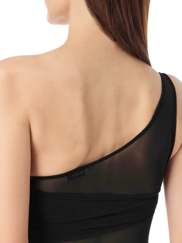 Moni Sheer Gauze One Shoulder Maxi Dress