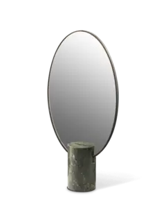Oval Mirror With Marble Vase