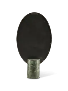 Oval Mirror With Marble Vase