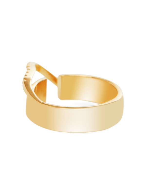 Open Ring with Pave Organic Wire