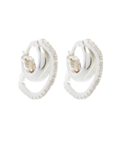 Metallic Silver Statement Earring