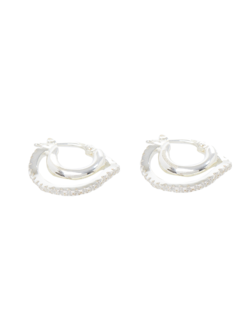 Metallic Silver Statement Earring