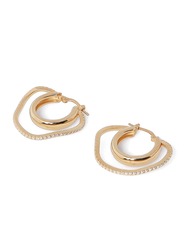 Metallic Gold Statement Earring