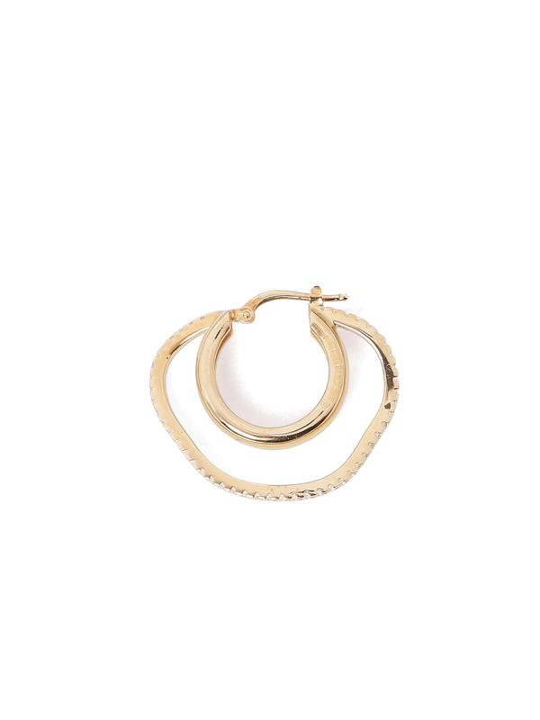 Metallic Gold Statement Earring