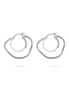 Multiple Silver Hoop Earring