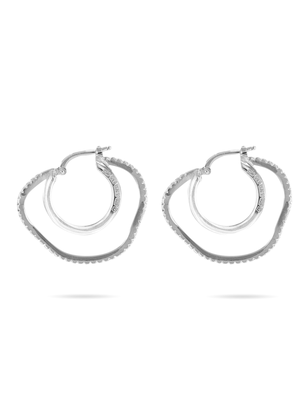 Multiple Silver Hoop Earring
