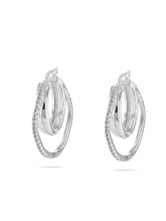 Multiple Silver Hoop Earring
