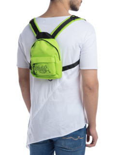 Mini Lime Green Graffiti Logo Backpack