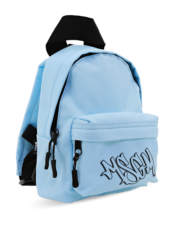 Mini Baby Blue Graffiti Logo Backpack