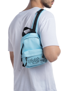 Mini Baby Blue Graffiti Logo Backpack