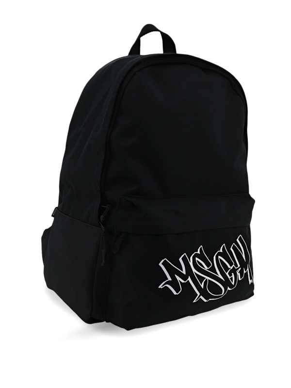 Black Graffiti Logo Backpack