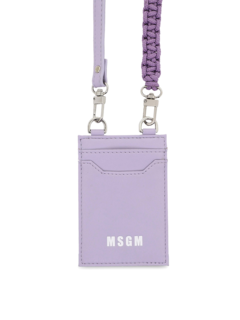 Lilac Leather Cross Card Holder.