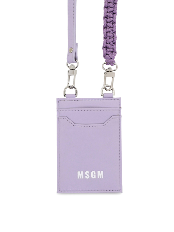 Lilac Leather Cross Card Holder.