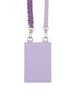 Lilac Leather Cross Card Holder.