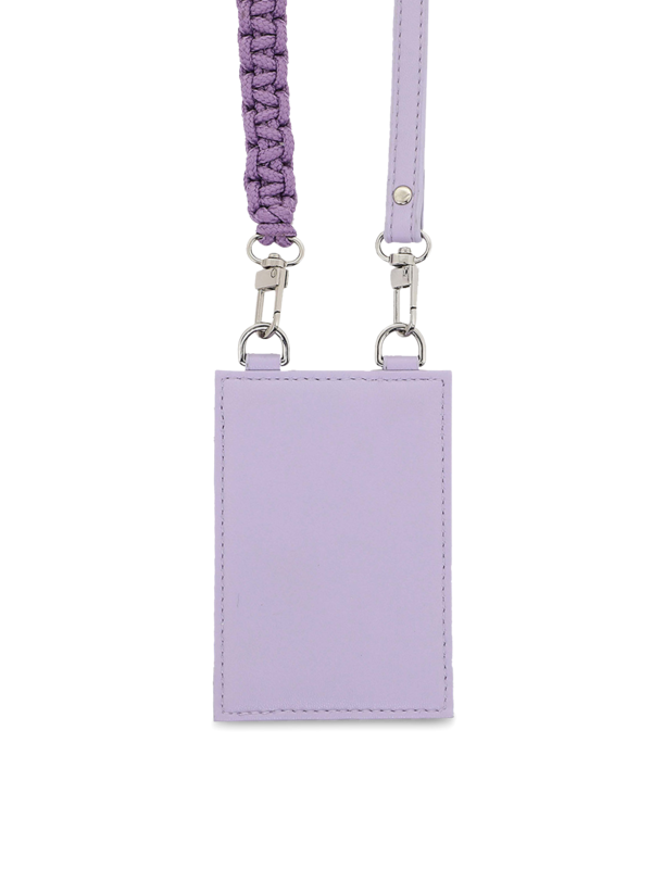 Lilac Leather Cross Card Holder.