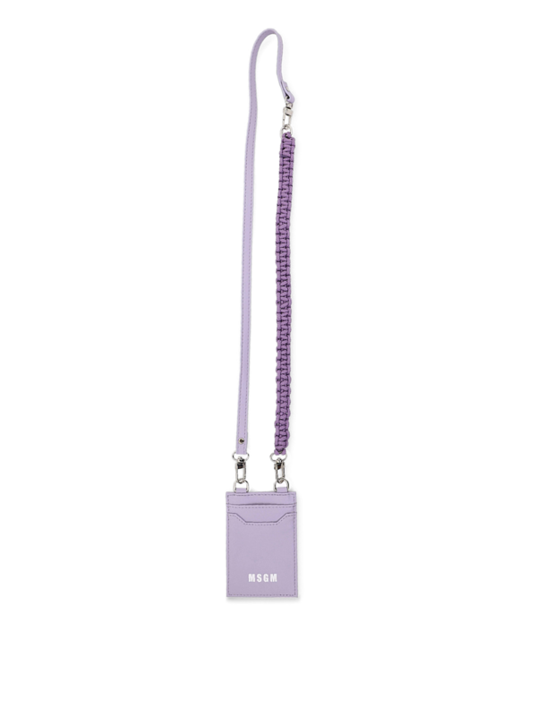 Lilac Leather Cross Card Holder.