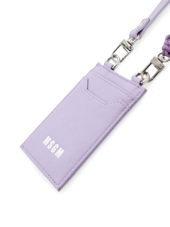 Lilac Leather Cross Card Holder.