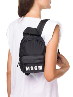 Mini Backpack with Logo Print