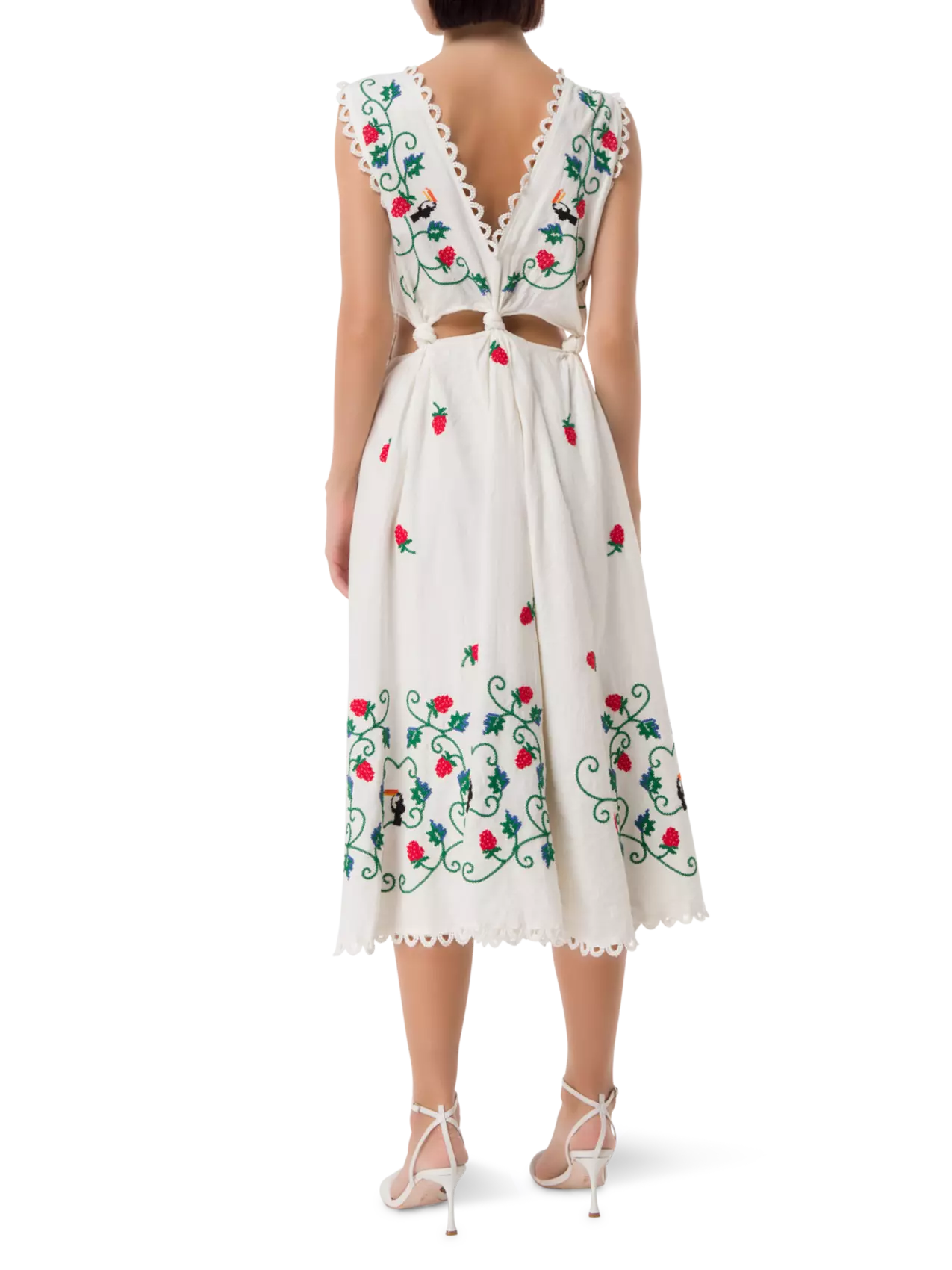 cross stitch toucan embroidered midi dress Cross Stitch Toucan Embroidered Midi Dress